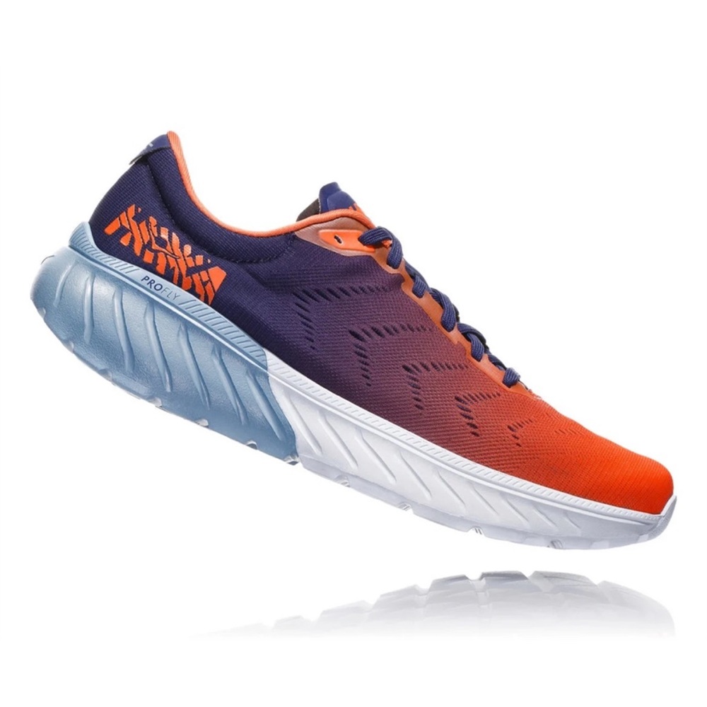 Hoka Mach 2 Patriot Blue Nasturtium Running Shoes